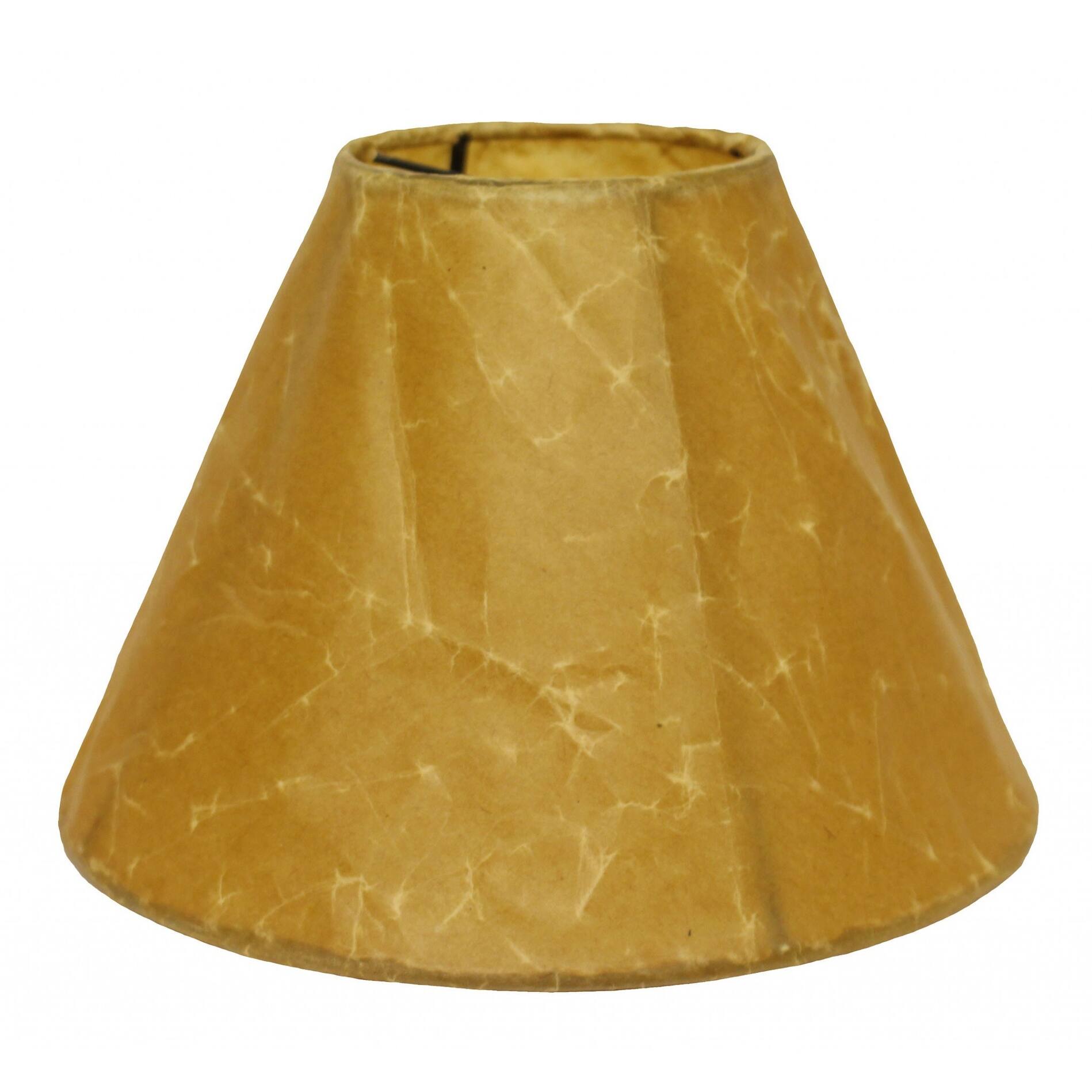 16" Brown Slanted Empire Crinkle Oil Paper Lampshade 16''x16''x9